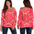 Polynesian Women's Off Shoulder Sweater 32 Red - Polynesian Pride