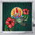 Tahiti Polynesian Shower Curtain - Green Turtle Hibiscus 177 x 172 (cm) Green - Polynesian Pride