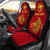 Hawaii Polynesian Personalised Car Seat Covers - Vintage Polynesian Turtle (Red) Universal Fit Red - Polynesian Pride