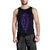 Hawaii Kakau Makau Fish Hook Kanaka Map Men's Tank Top Polynesian - Purple - Polynesian Pride