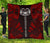 Marquesas Islands Premium Quilt - Marquesas Islands Tiki Face Polynesian Red Tattoo Red - Polynesian Pride