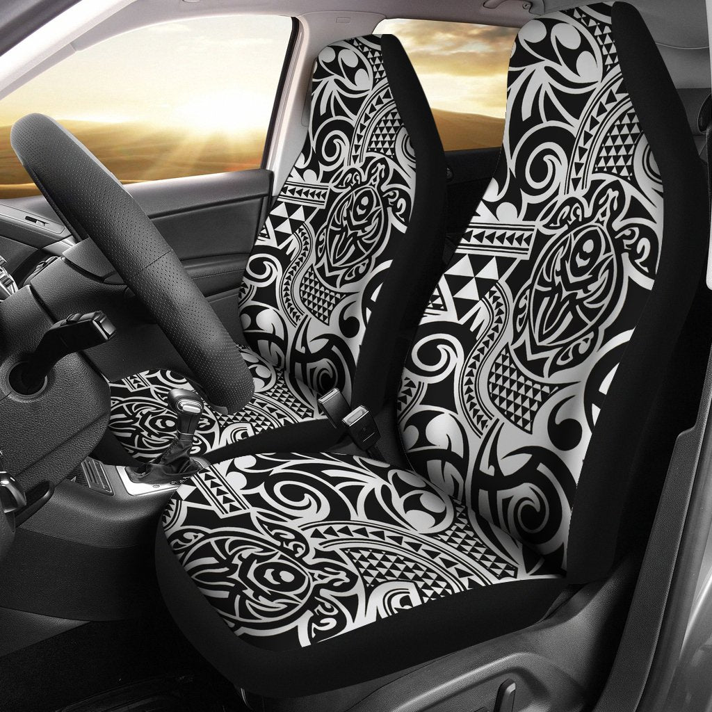 Polynesian Car Seat Cover - Polynesian Tattoo 49 Universal Fit Black - Polynesian Pride