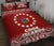 Cook Islands Quilt Bed Set - Cook Islands Flag Coat Of Arms Polynesian Tattoo Red Fog Style - Polynesian Pride