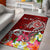 Tahiti Custom Personalised Area Rug - Turtle Plumeria (Red) Red - Polynesian Pride