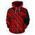 Hawaii Kanaka Polynesian Zip up Hoodie Poly Style Red - Polynesian Pride