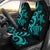 Marshall Islands Car Seat Covers - Turquoise Tentacle Turtle Crest Universal Fit Turquoise - Polynesian Pride