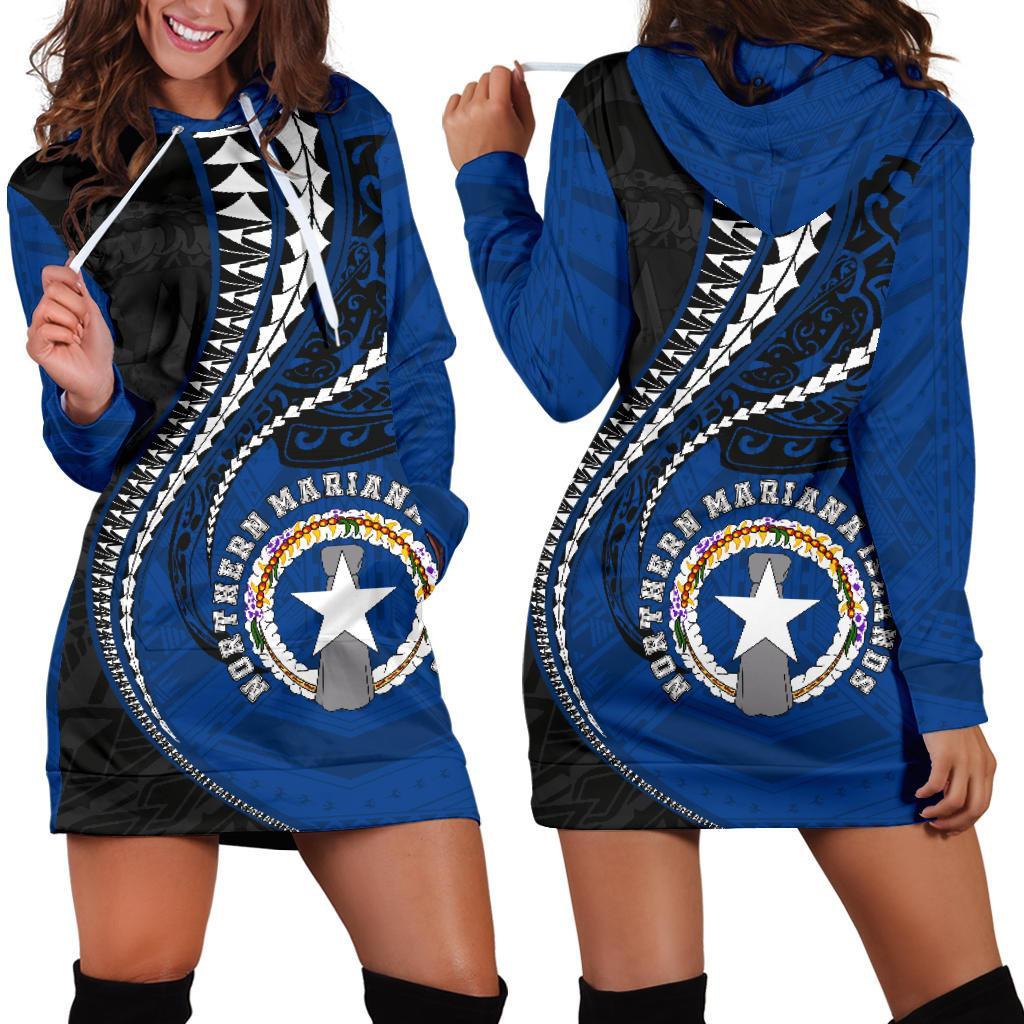 Northern Mariana Islands Women's Hoodie Dress Kanaloa Tatau Gen MP Art - Polynesian Pride