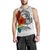 Tonga Men's Tank Top - Tropical Flowers White Patterns Style - Polynesian Pride