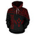 Kosrae All Over Hoodie Micronesia Curve Red Style - Polynesian Pride