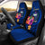 Samoa Polynesian Car Seat Covers - Floral With Seal Blue Universal Fit Blue - Polynesian Pride