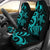 Yap Micronesian Car Seat Covers - Turquoise Tentacle Turtle Universal Fit Turquoise - Polynesian Pride