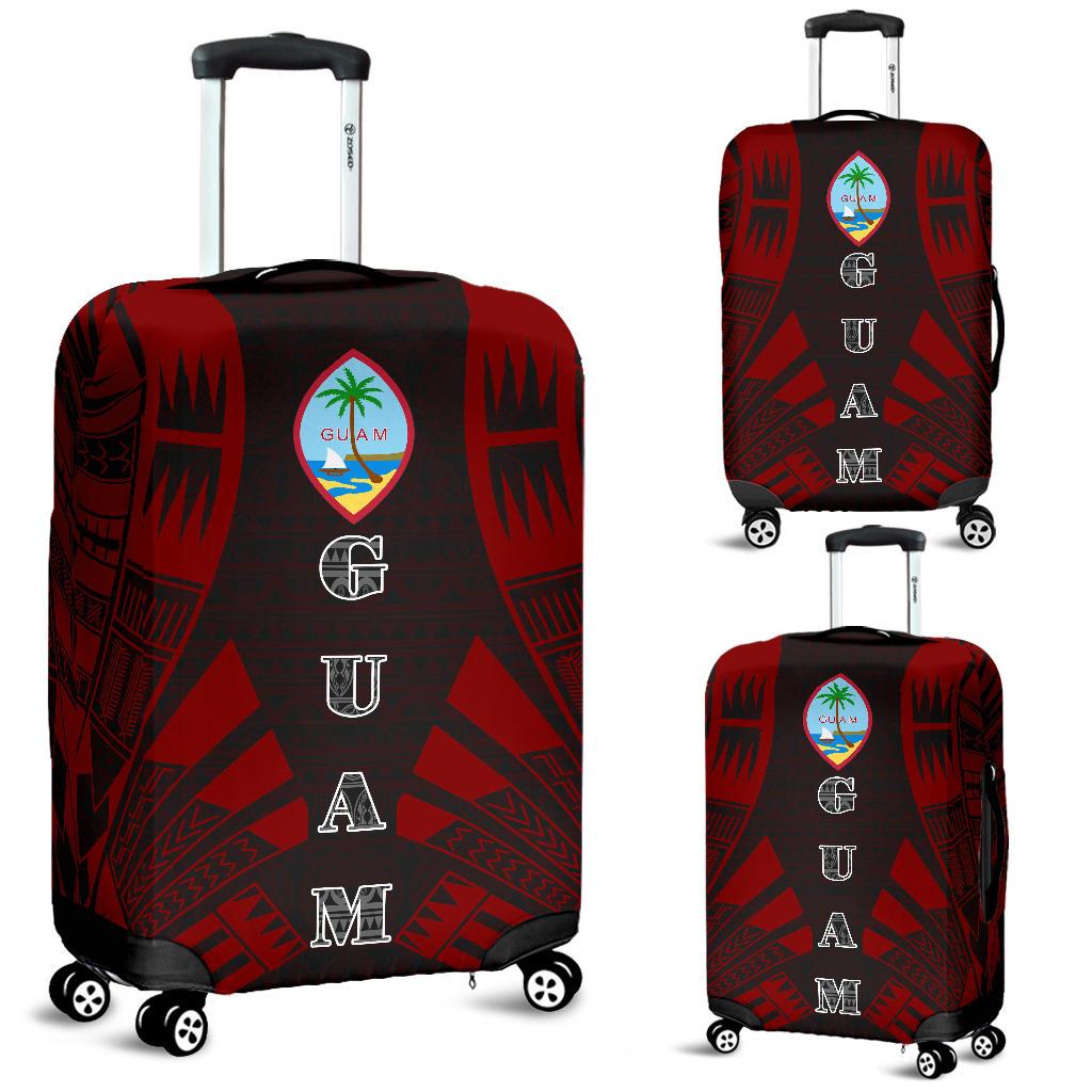 Guam Luggage Cover - Polynesian Tattoo Red Red - Polynesian Pride