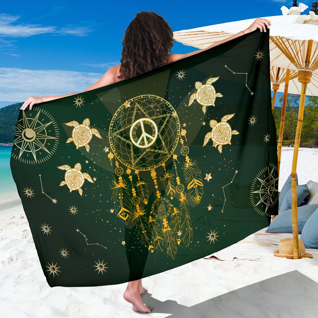 Hawaii Dream Catcher Peace Style Galaxy - Sarong AH Sarong One size Green - Polynesian Pride