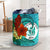 Niue Laundry Basket - Tropical Flowers Style Laundry Basket - Niue One Size Blue - Polynesian Pride