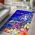 Tonga Custom Personalised Area Rug - Turtle Plumeria (Blue) Blue - Polynesian Pride