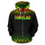 Tokelau Polynesian All Over Zip up Hoodie Reggae Fog - Polynesian Pride