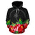 Chuuk Polynesian Hoodie Black Hibiscus - Polynesian Pride