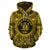 Niue ll Over Hoodie Niue Coat of rms Polynesian Gold Black Unisex Gold - Polynesian Pride