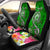 Samoa Custom Personalised Car Seat Covers - Turtle Plumeria (Green) Universal Fit Green - Polynesian Pride