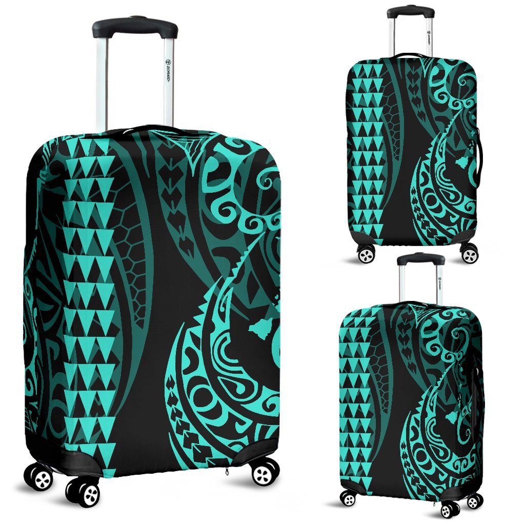 Hawaii Kakau Turquoise Polynesian Luggage Covers Turquoise - Polynesian Pride