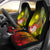 Marshall Islands Car Seat Cover - Humpback Whale with Tropical Flowers (Yellow) Universal Fit Yellow - Polynesian Pride