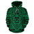 Hawaii Hoodie Polynesian Seamless Green Pullover Unisex Art - Polynesian Pride