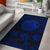 Hawaii Map Honu Hibiscus Polynesian Area Rug Blue AH - Polynesian Pride