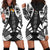 Tonga Hoodie Dress - Polynesian Tattoo Black Black - Polynesian Pride