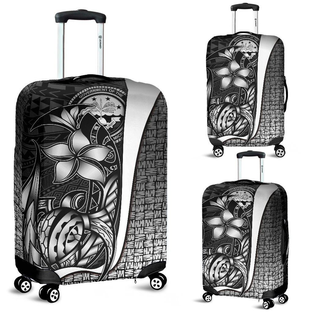 Federated States of Micronesia Luggage Covers White - Turtle With Hook White - Polynesian Pride