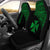 Wallis and Futuna Custom Personalised Car Seat Covers - Wallis and Futuna Coat Of Arms Polynesian Green Curve Universal Fit Green - Polynesian Pride