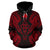 Kosrae Polynesian ll Over Hoodie Map Red - Polynesian Pride