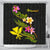 Hawaii Polynesian Shower Curtain - Plumeria Tribal 177 x 172 (cm) Black - Polynesian Pride