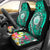 Hawaii Polynesian Car Seat Covers - Hawaii Seal With Turtle Plumeria (Turquoise) Universal Fit Turquoise - Polynesian Pride