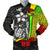 Tonga Micronesia Men's Bomber Jackets Reggae - Turtle With Hook Reggae - Polynesian Pride