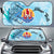 Tahiti Auto Sun Shades - Custom Personalised Polynesian Turtle Under The Sea Auto Sun Shade - Tahiti Universal Fit Blue - Polynesian Pride