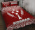 Kosrae Quilt Bed Set - Kosrae Flag Red Fog Style - Polynesian Pride