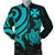 Wallis and Futuna Men's Bomber Jacket - Turquoise Tentacle Turtle Turquoise - Polynesian Pride