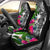 Nauru Custom Personalised Car Seat Covers White - Turtle Plumeria Banana Leaf Universal Fit White - Polynesian Pride