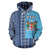 Fiji Tapa Hoodie Fiji Coat of Arms Half - Polynesian Pride