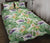 Tropical Orange Orchids Strelitzia Monstera Quilt Bed Set - Polynesian Pride