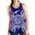 American Samoa Polynesian Women Tank Top Map Blue Blue - Polynesian Pride