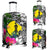 New Caledonia Custom Personalised Luggage Covers White - Turtle Plumeria Banana Leaf White - Polynesian Pride