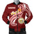 Hawaii Men's Bomber Jacket - Hawaii Seal Polynesian Patterns Plumeria Red - Polynesian Pride