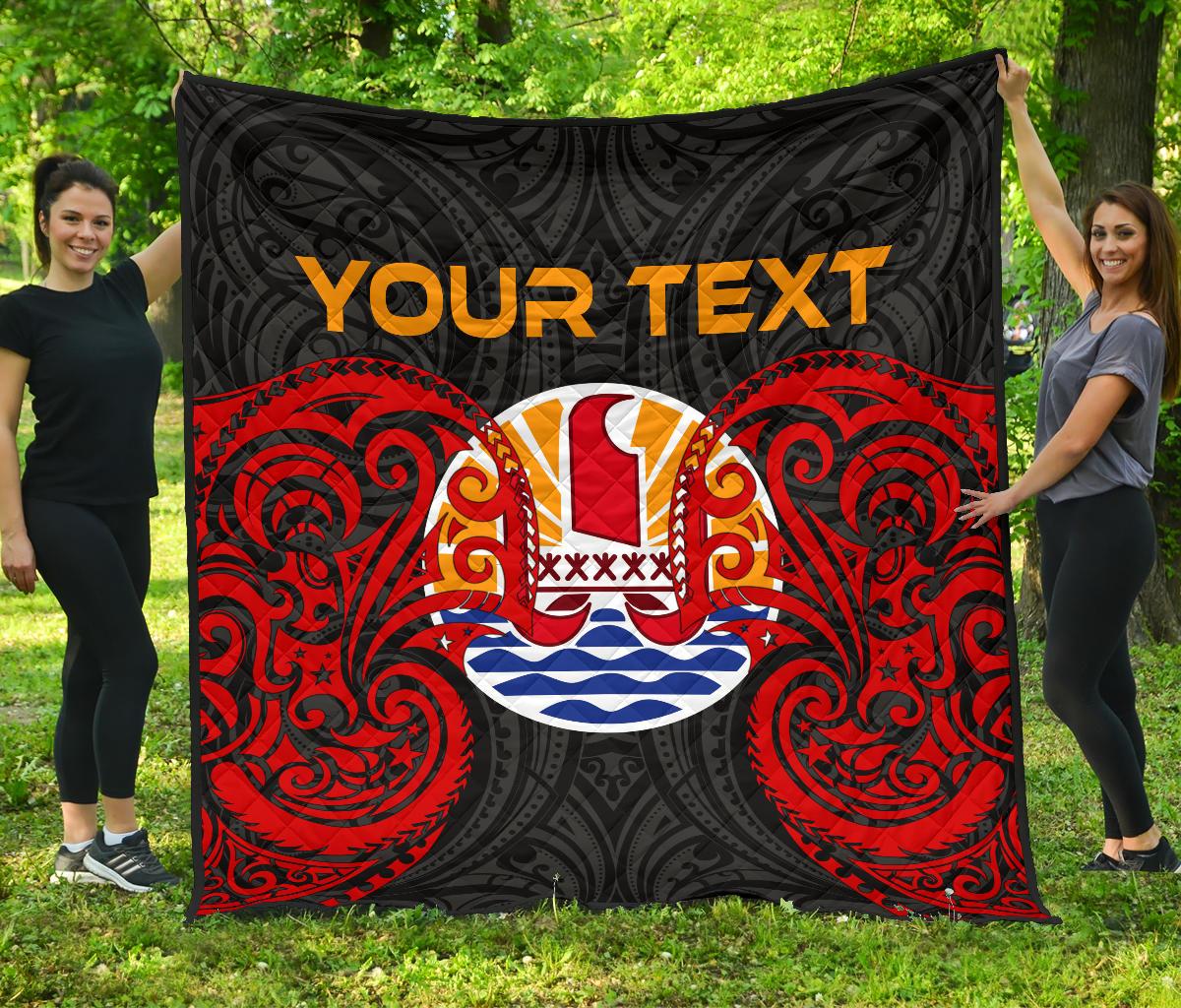 Tahiti Polynesian Custom Personalised Premium Quilt - Tahitians Spirit Red - Polynesian Pride