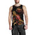 Hawaii Men Tank Top - Turtle With Blooming Hibiscus Gold - Polynesian Pride