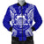 Tuvalu Polynesian Men's Bomber Jacket Map Blue Blue - Polynesian Pride