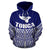 Tonga Polynesian Zip up Hoodie Blue Pride Map and Seal - Polynesian Pride