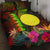 Palau Polynesian Quilt Bed Set - Hibiscus and Banana Leaves Art - Polynesian Pride