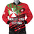 Wallis and Futuna Rugby Men Bomber Jacket Coconut Leaves Red - Polynesian Pride