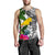 Tokelau Men's Tank Top White - Turtle Plumeria Banana Leaf - Polynesian Pride